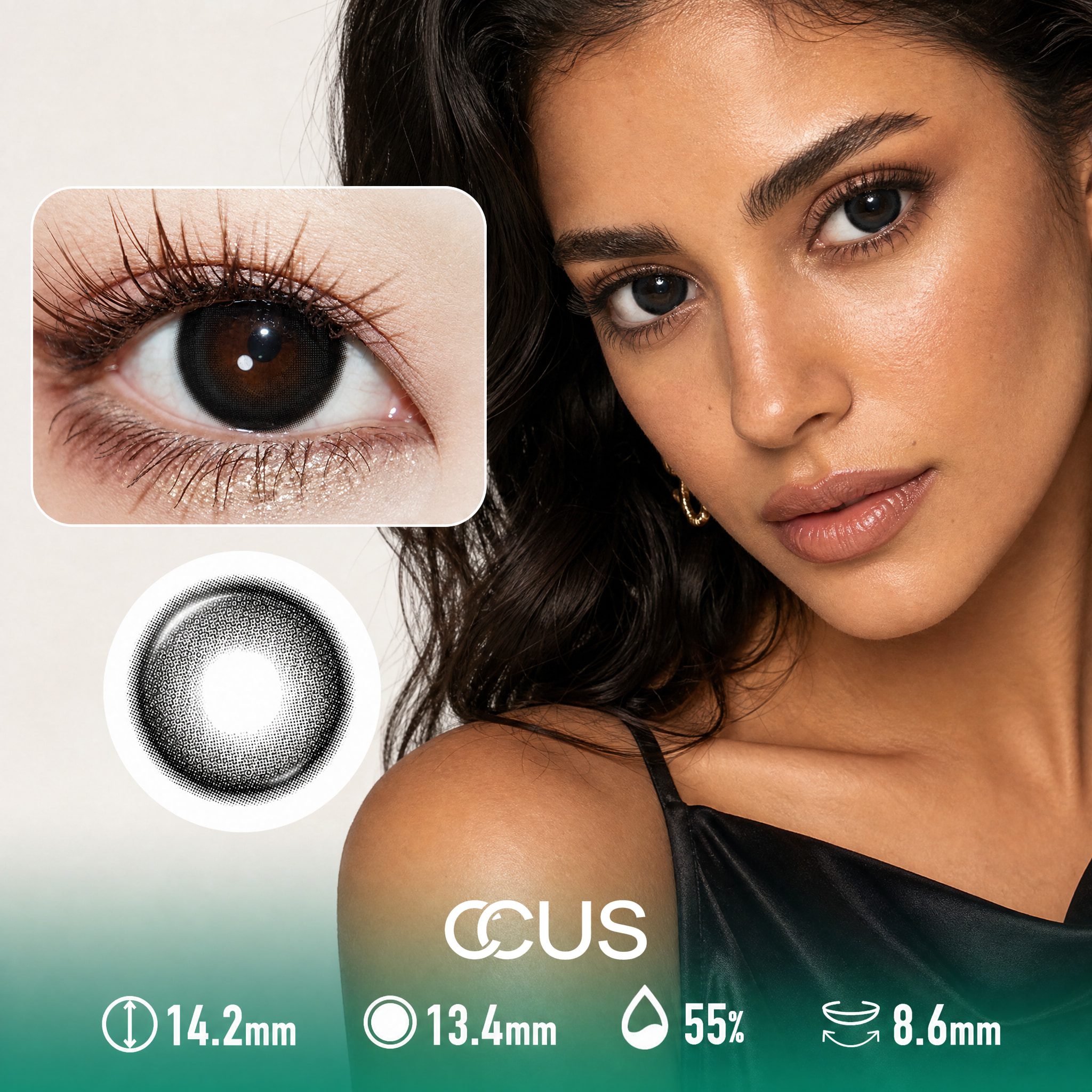 Snow Lily Black Contact Lenses - Ccus Eyewear · Premium Colored Contacts Snow Lily Black Contact Lenses