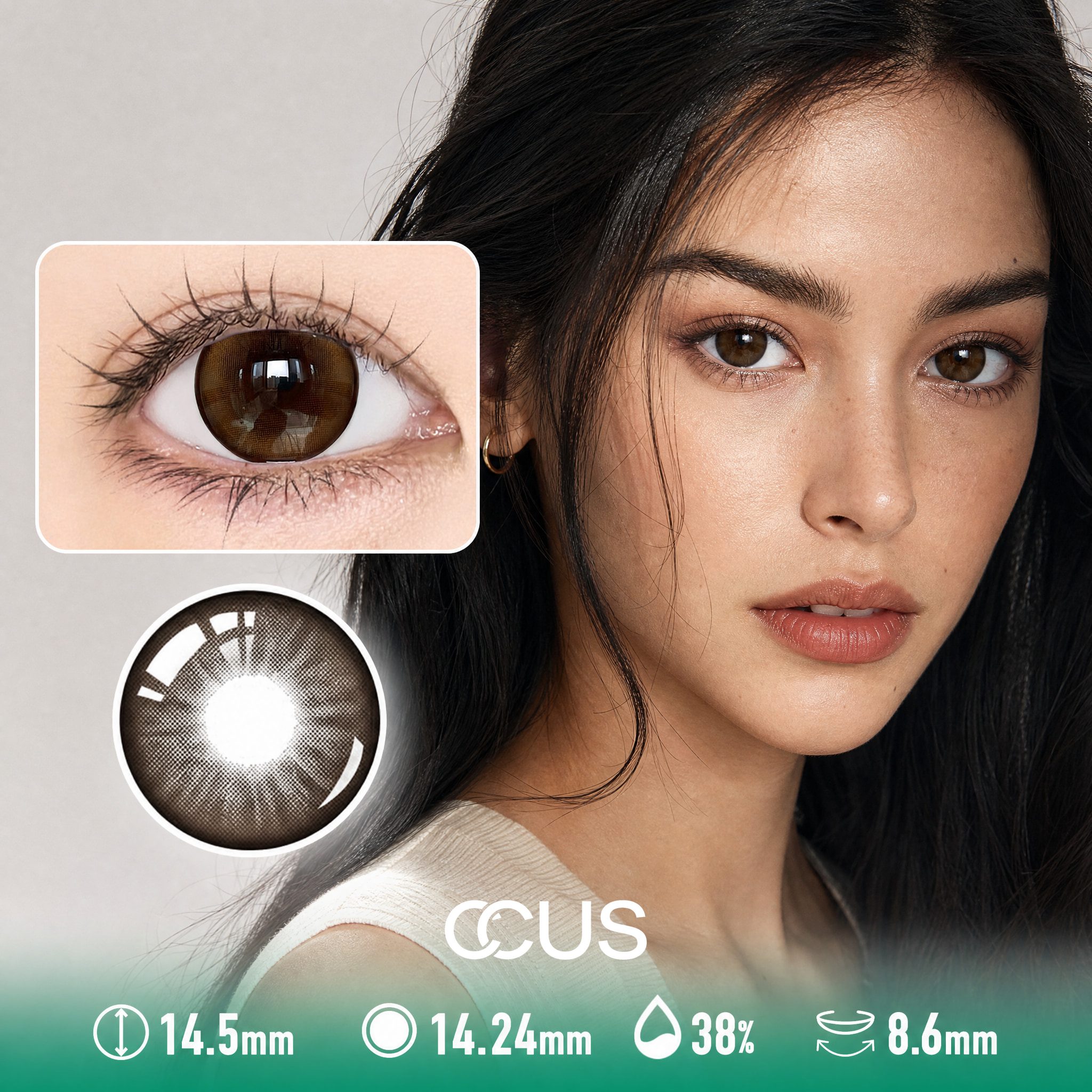 Soft Focus Chocolate Contact Lenses