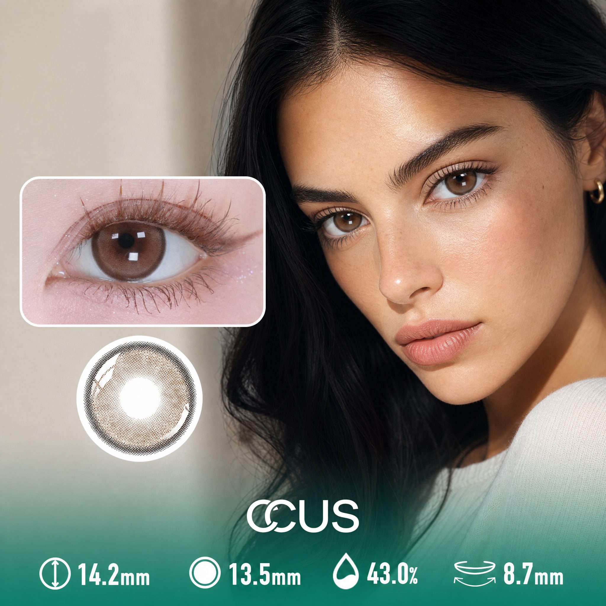 Soft Hour Honey Brown Contact Lenses