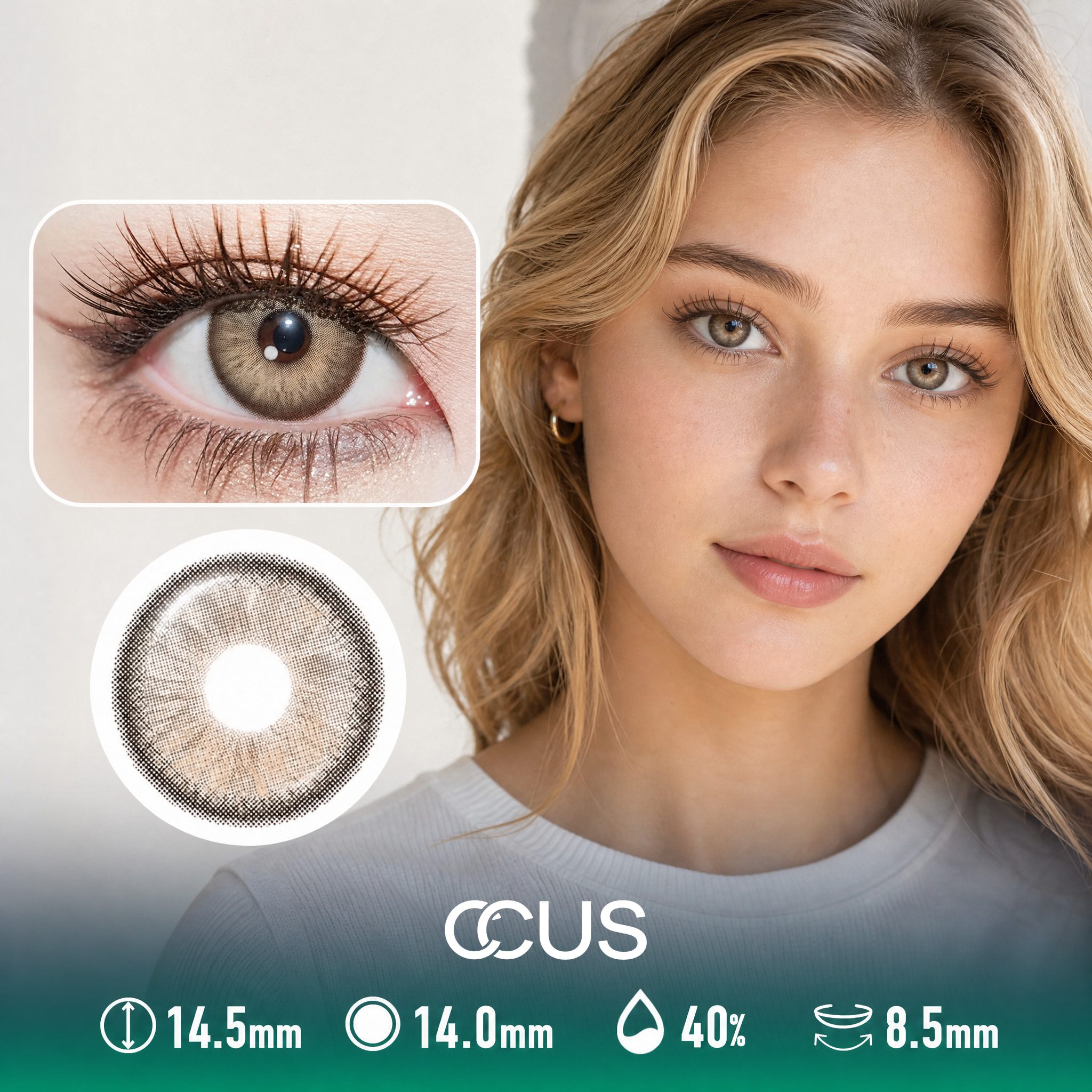 Softlight Hazelnut Brown Contact Lenses