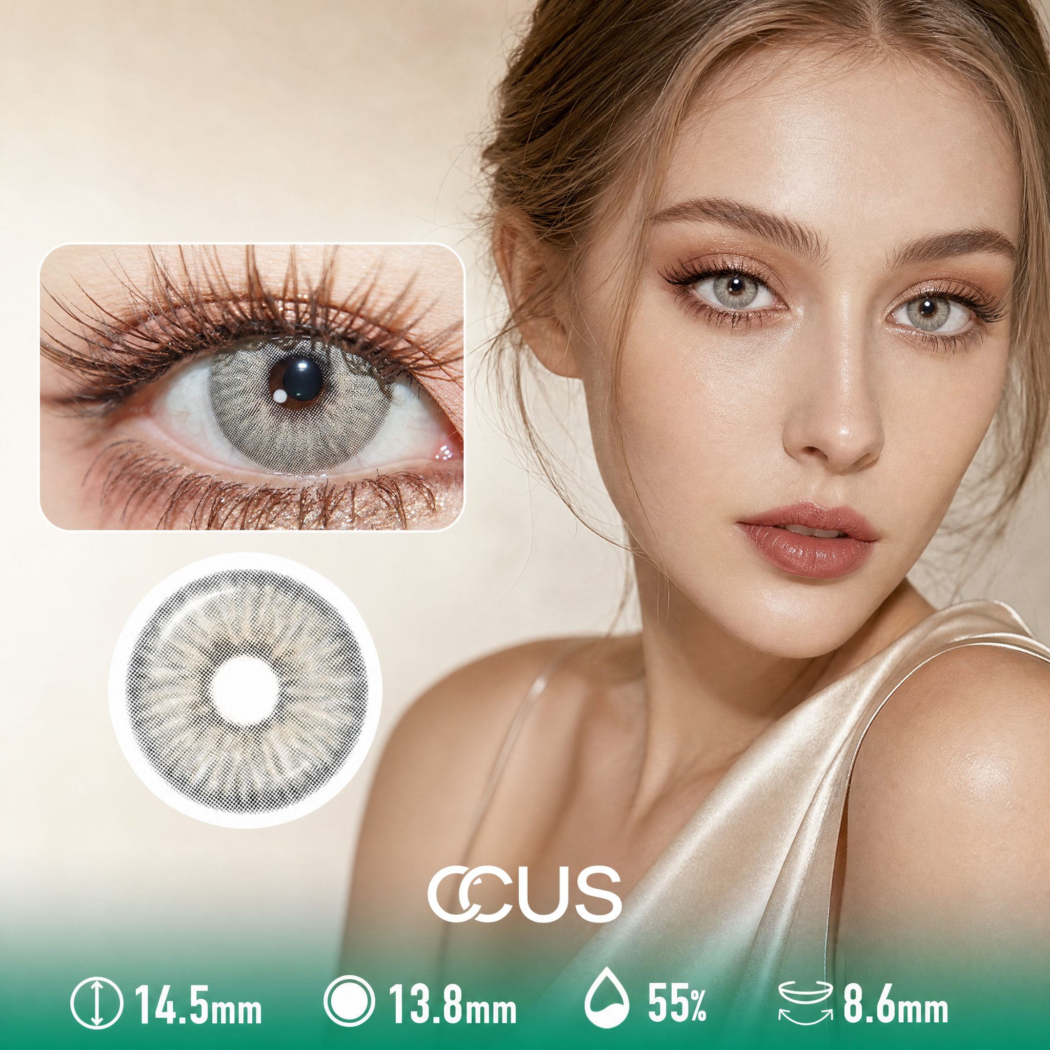 Softlight Honey Brown Contact Lenses - Ccus Eyewear · Premium Colored Contacts Softlight Honey Brown Contact Lenses