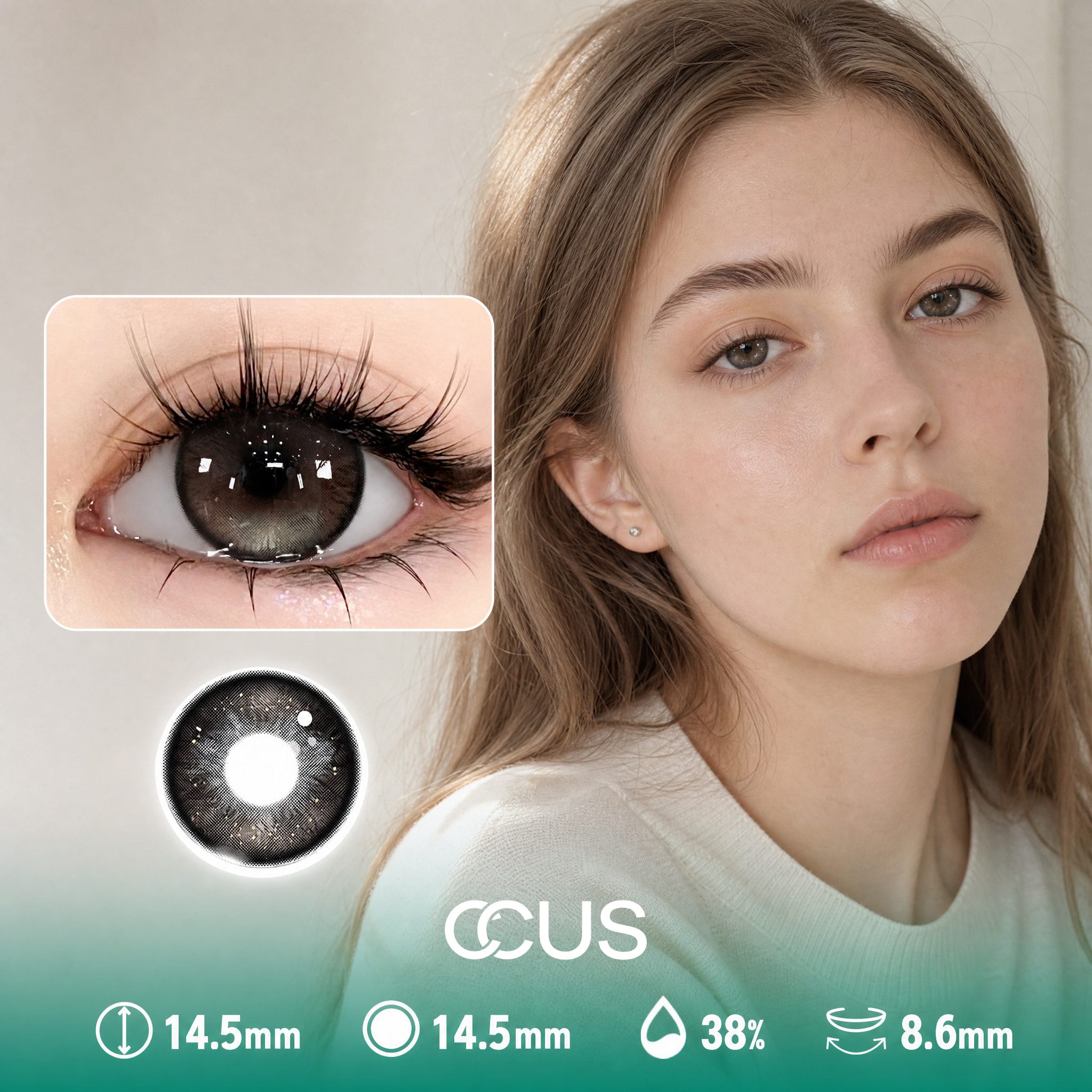 Storm Graphite Grey Contact Lenses