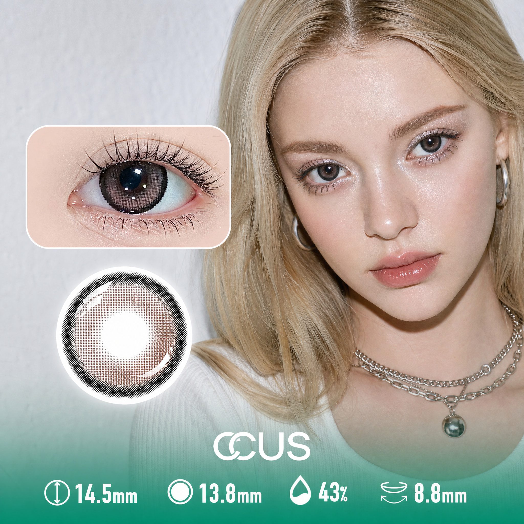 Sugar Frost Cocoa Brown Contact Lenses