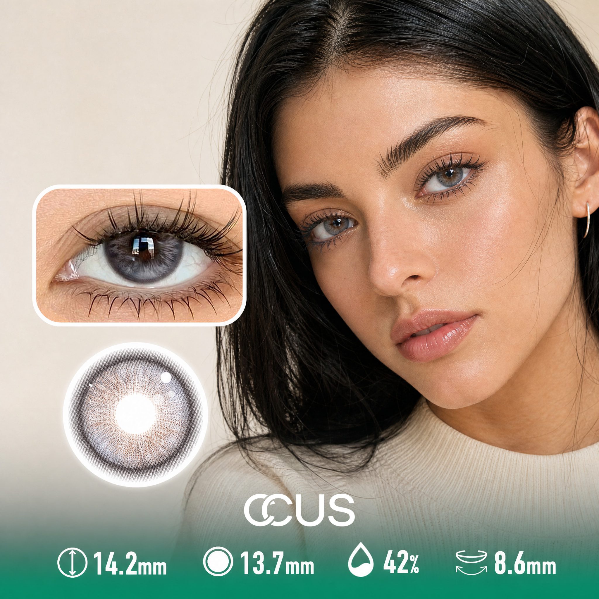 Sunlit Honey Brown Contact Lenses