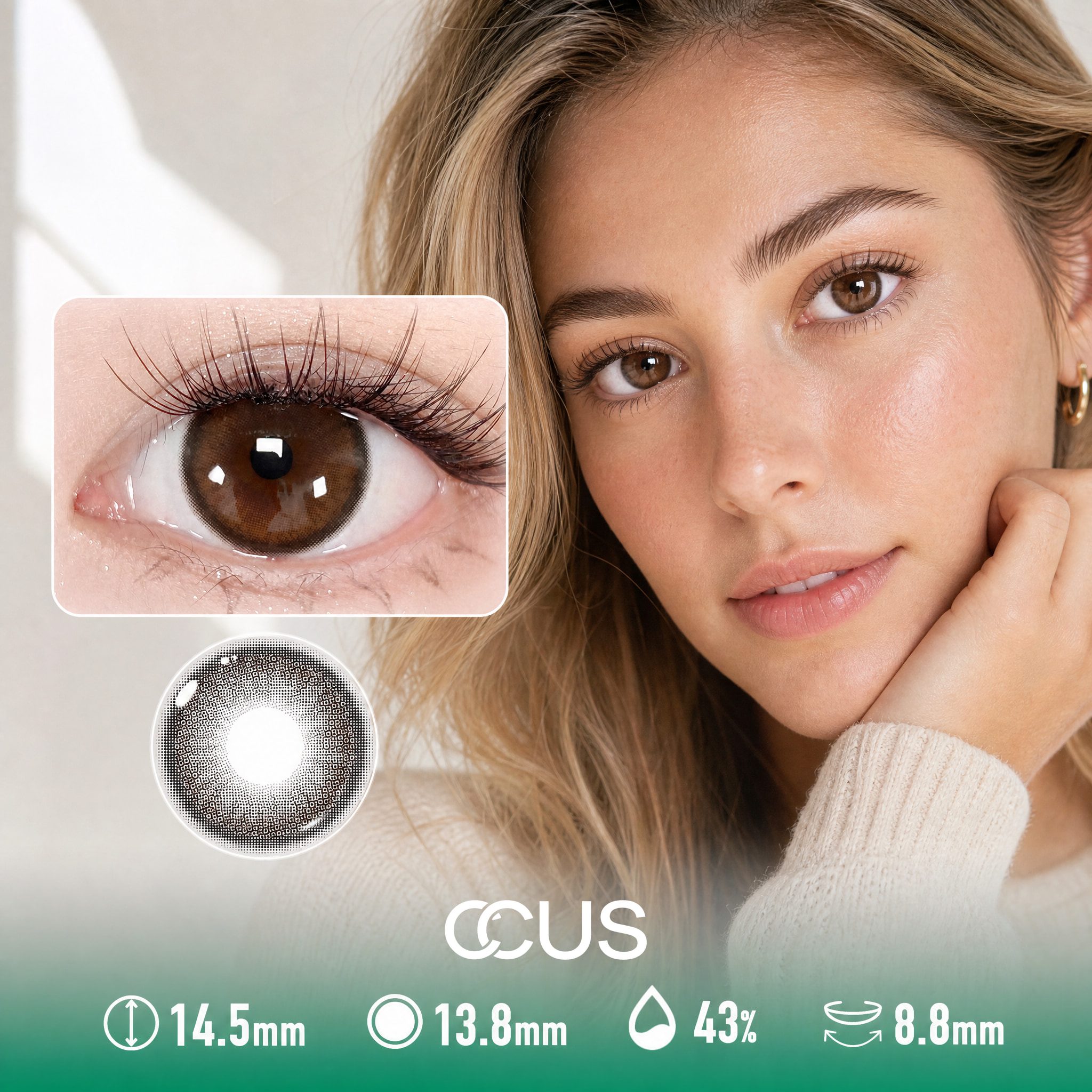 Sunroom Caramel Brown Contact Lenses