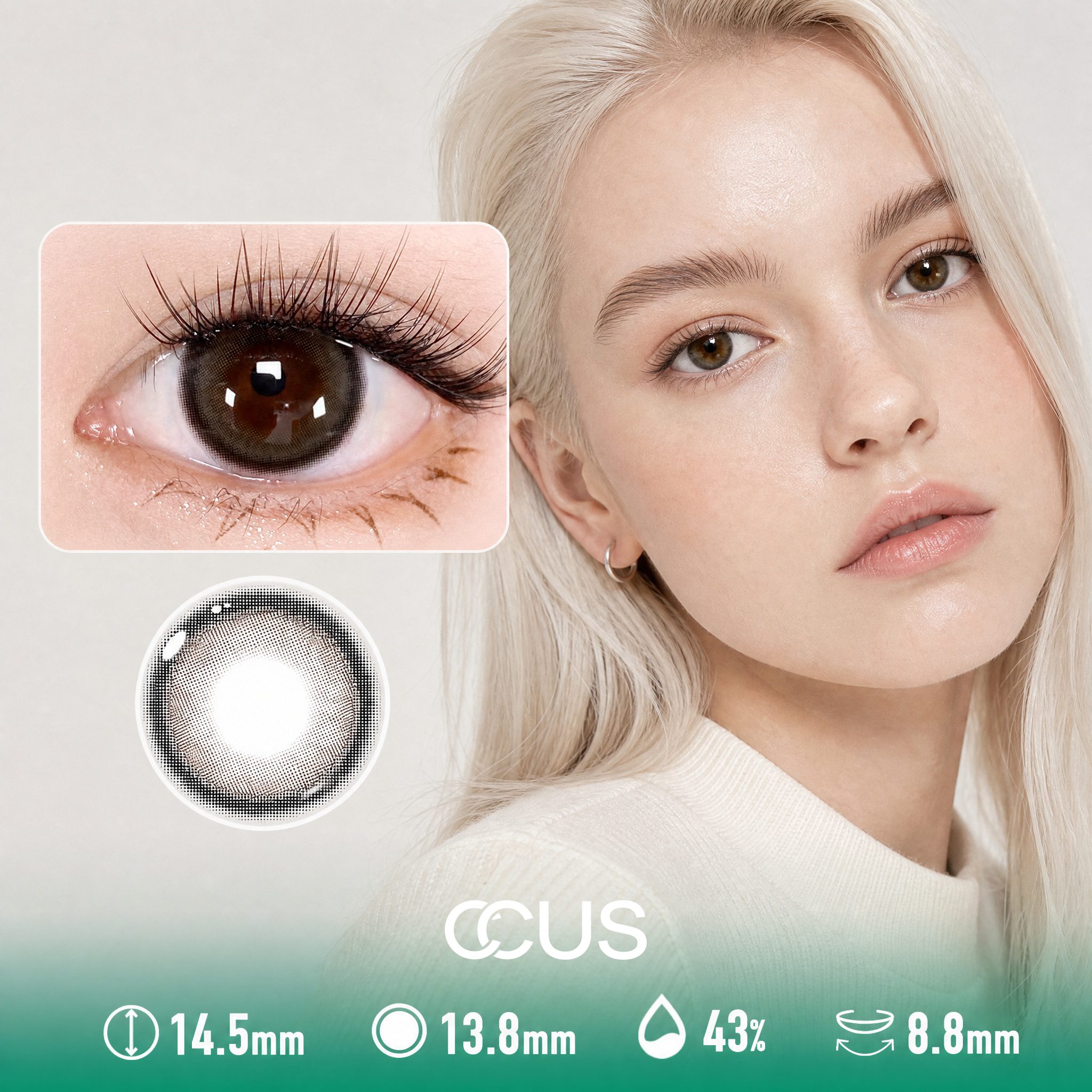 Tea Garden Olive Green Contact Lenses