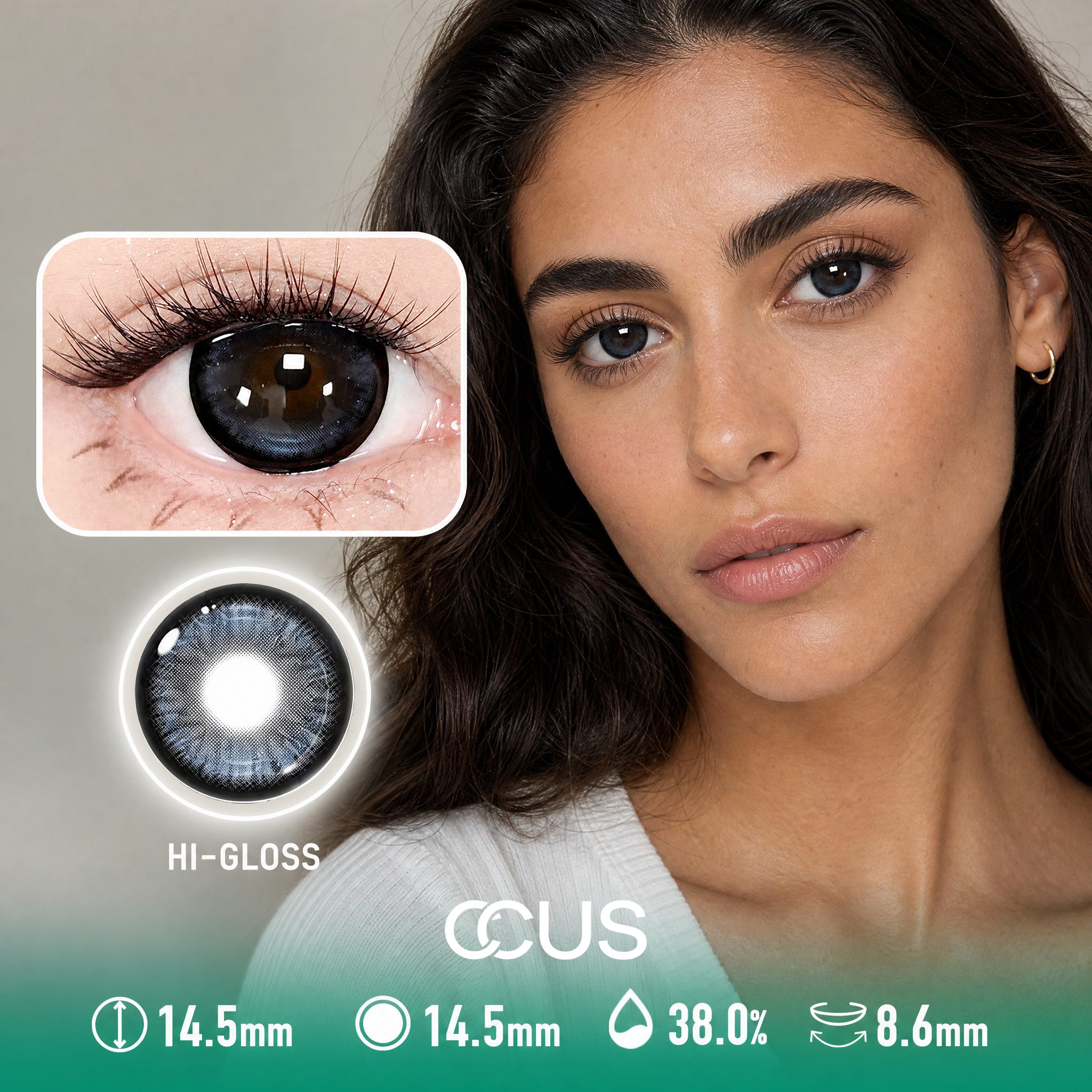 Tidewater Navy Azure Blue Contact Lenses - Ccus Eyewear · Premium Colored Contacts Tidewater Navy Azure Blue Contact Lenses