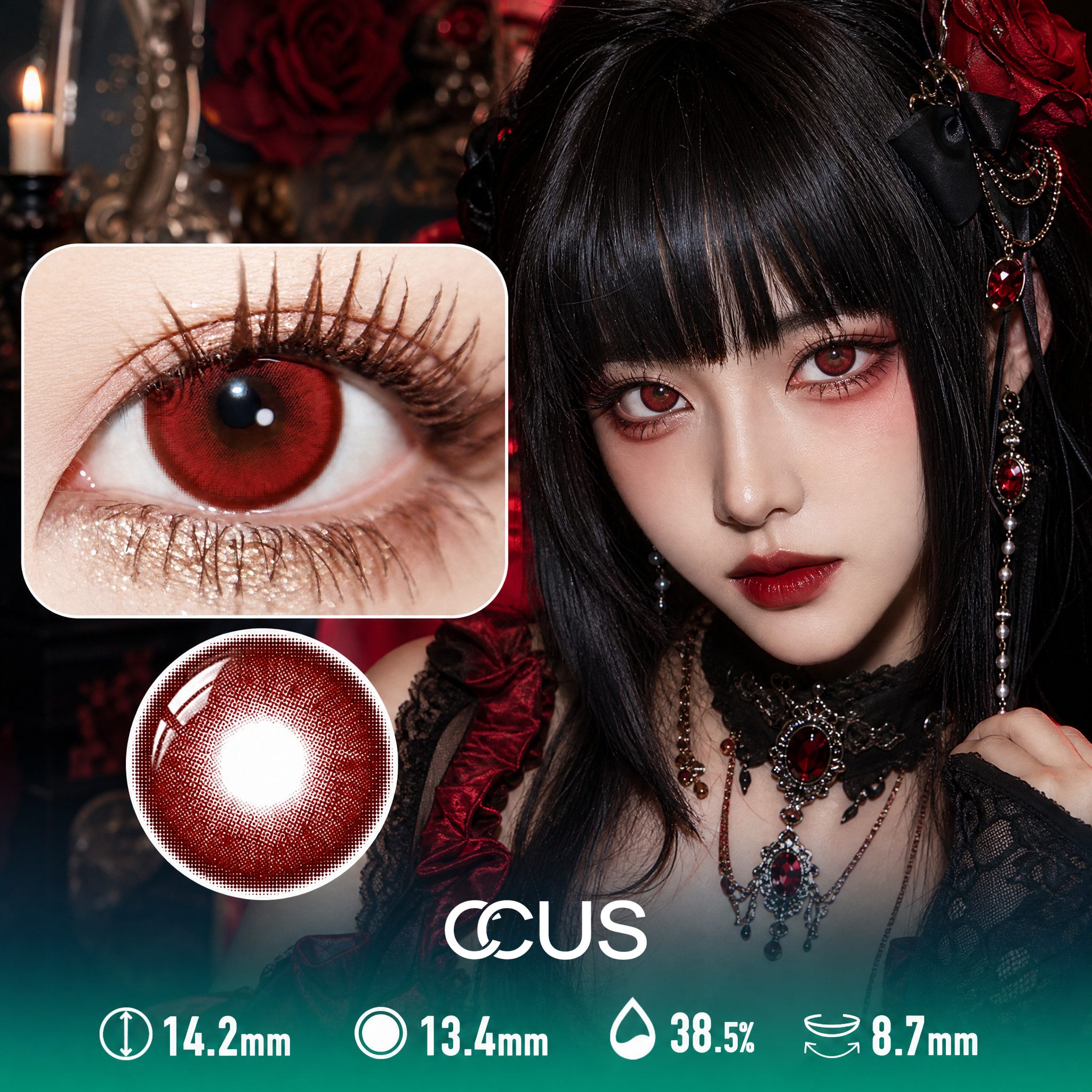 Twilight Red Contact Lenses - Ccus Eyewear · Premium Colored Contacts Twilight Red Contact Lenses