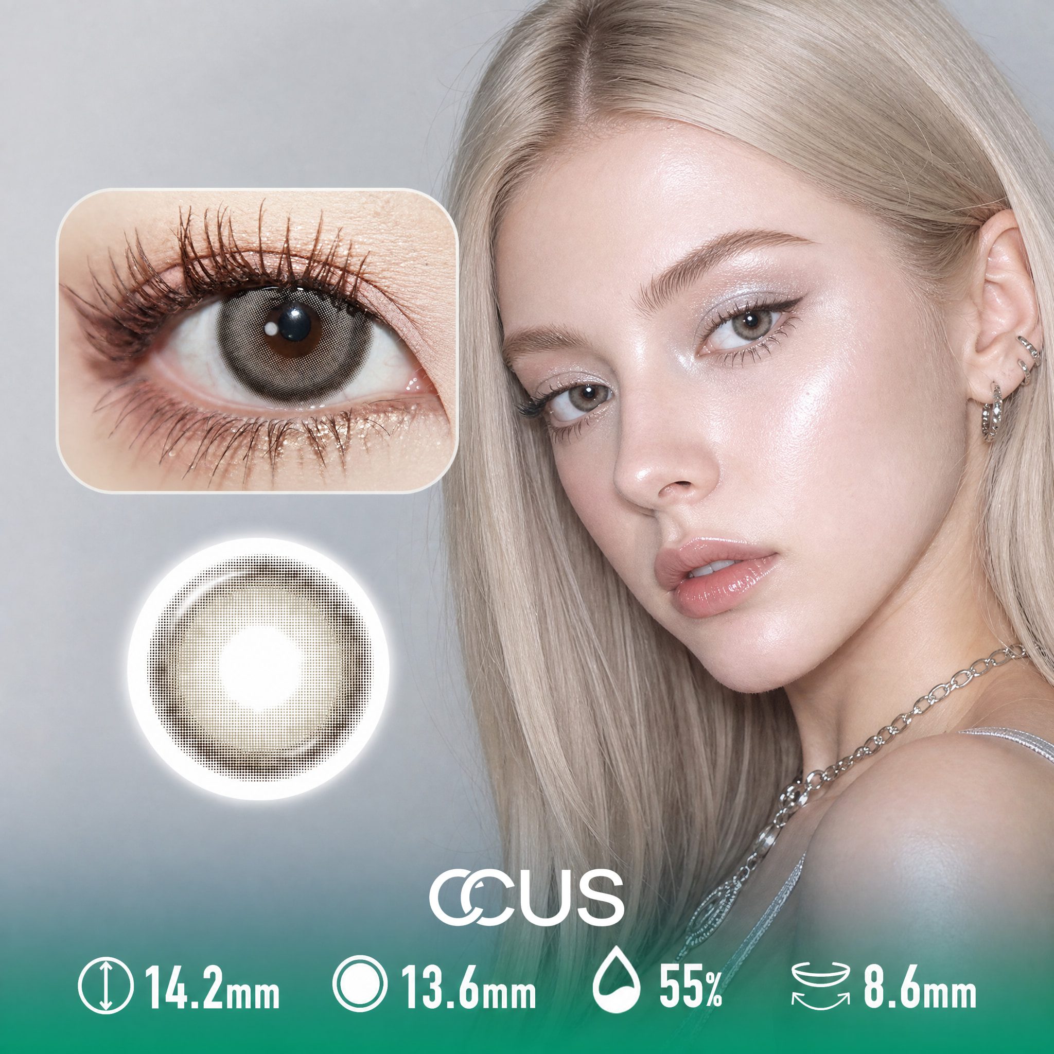 Vanilla Frost Smoke Grey Contact Lenses