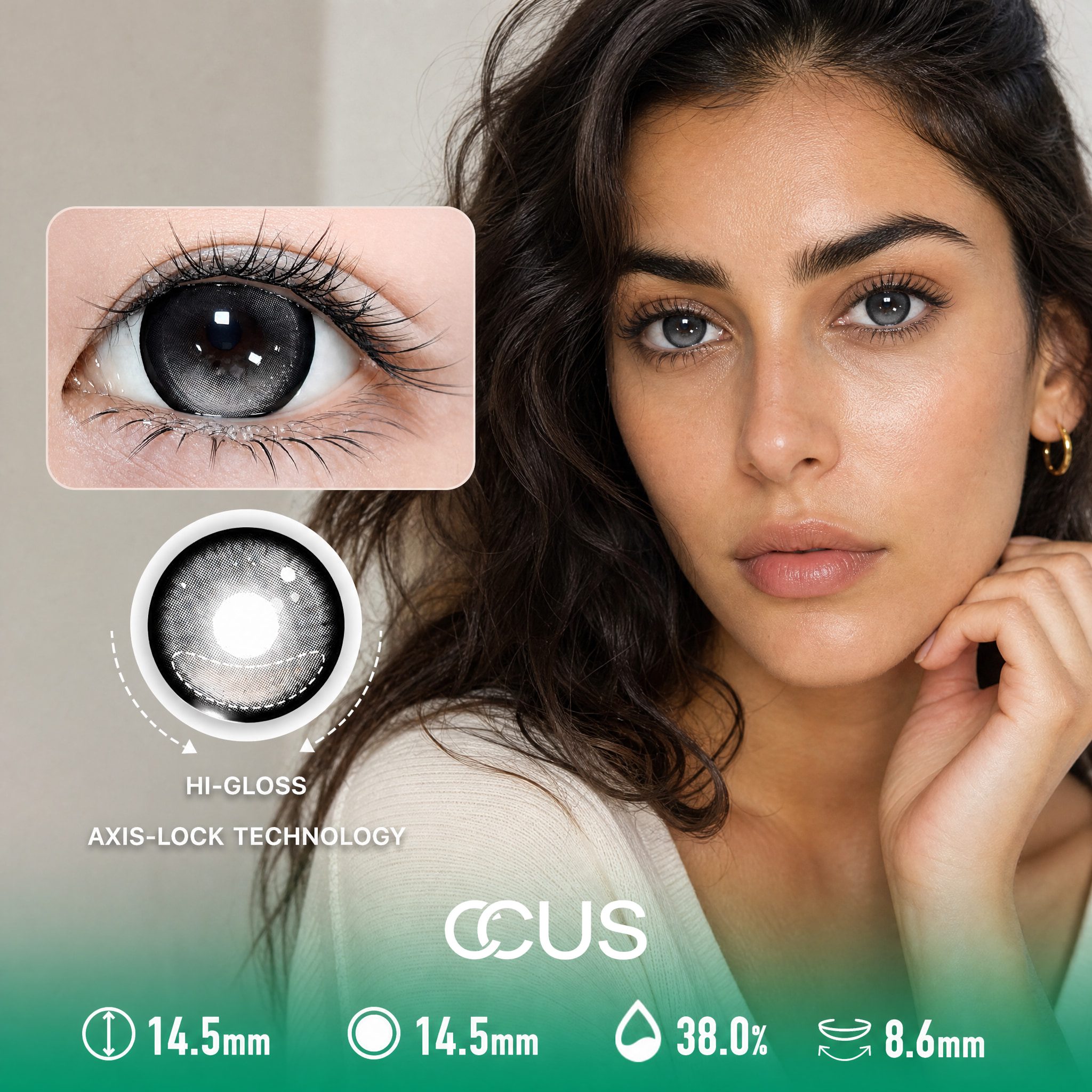 Winter Fog Grey Contact Lenses - Ccus Eyewear · Premium Colored Contacts Winter Fog Grey Contact Lenses