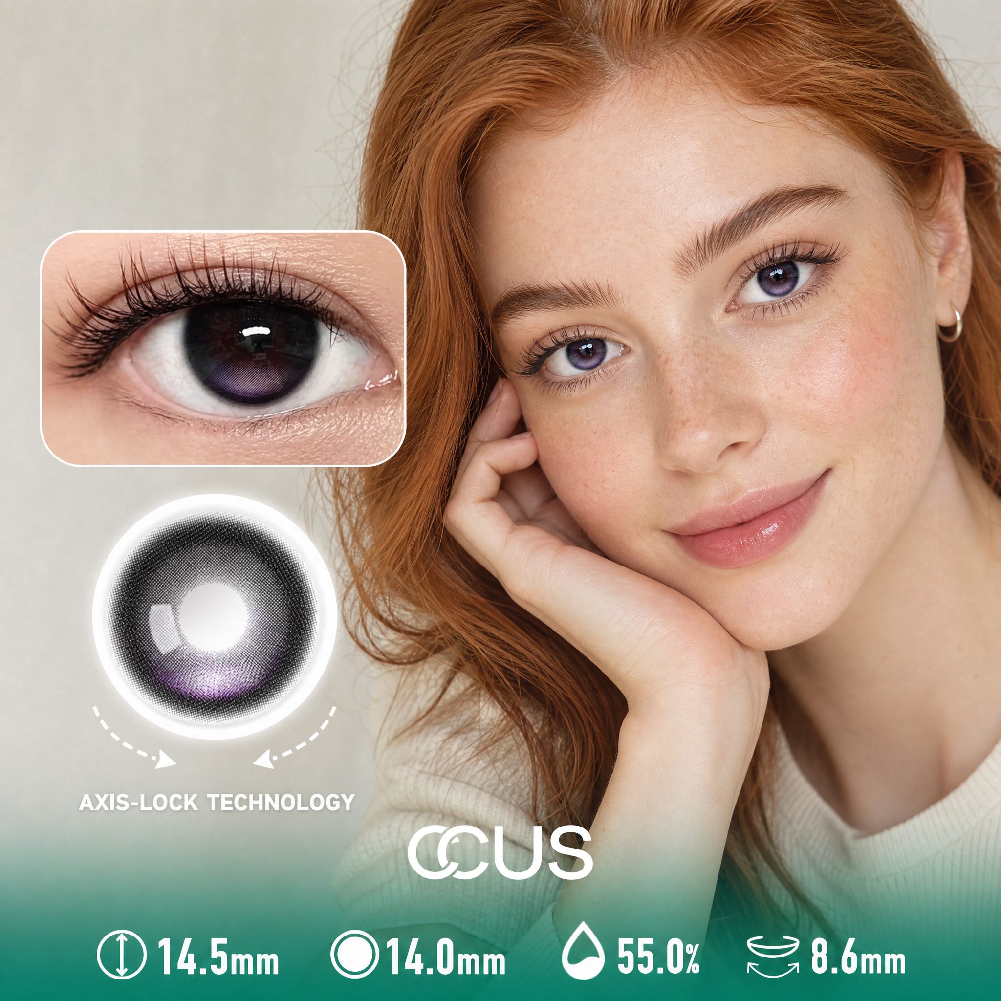 Wisteria Mist Purple Contact Lenses