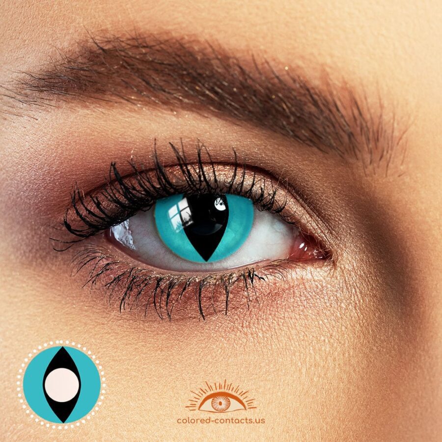 Blue Cat Eye Halloween Contacts