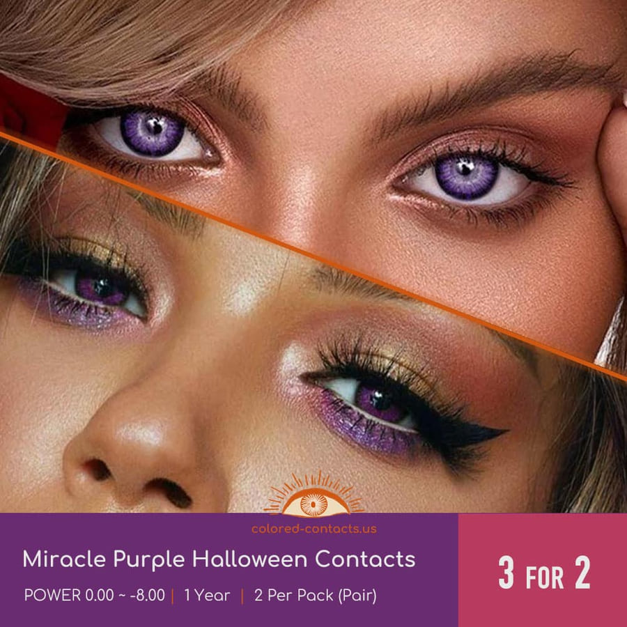 Miracle Purple Halloween Contacts - Ccus Eyewear · Premium Colored Contacts Miracle Purple Halloween Contacts
