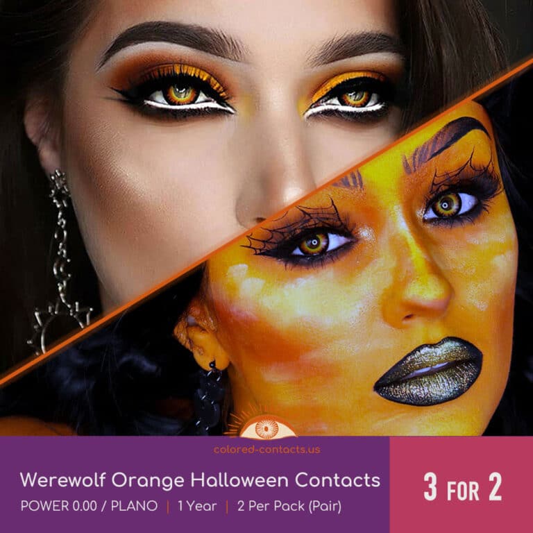 Werewolf Orange Halloween Contacts - CCUS Eyewear | Premium Colored ...