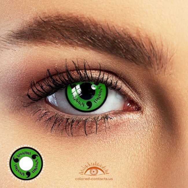 Fully Activated Uchiha Green Sharingan Contacts
