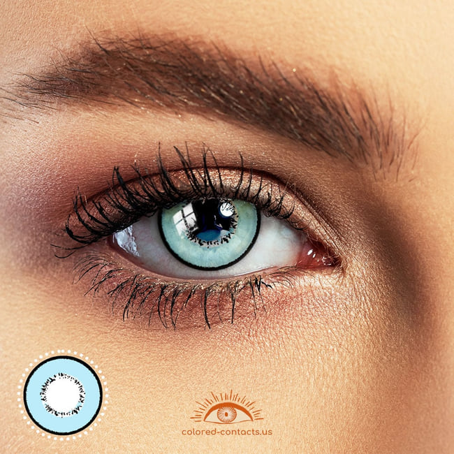 Harajuku Storm Blue Anime Colored Contacts