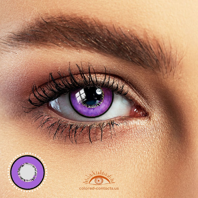 Harajuku Storm Purple Anime Colored Contacts
