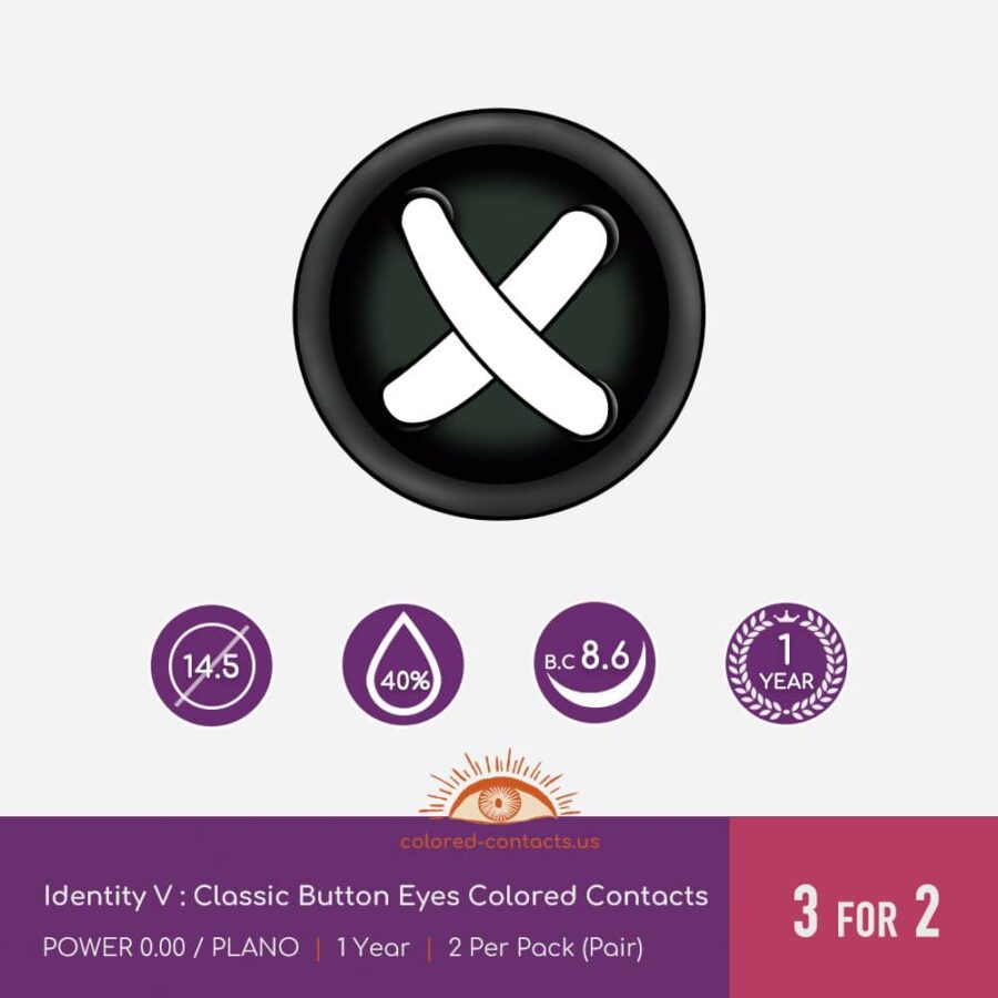 Classic Button Eyes Colored Contacts
