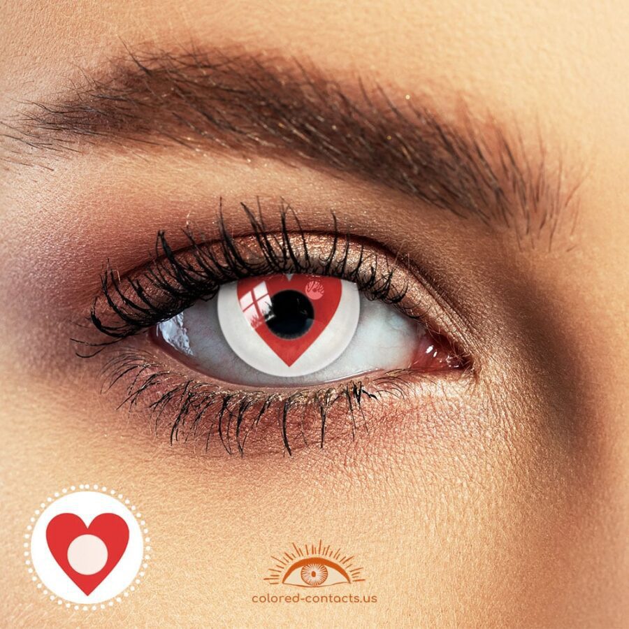Love Heart Eye Halloween Contacts