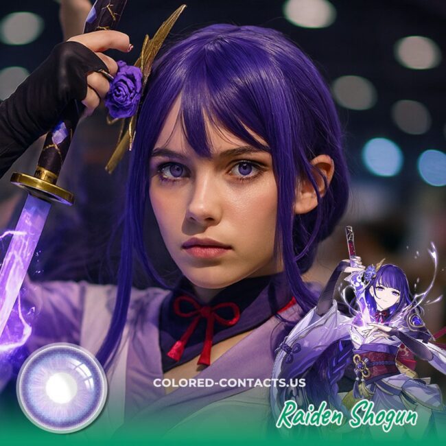 Genshin Impact Raiden Shogun Cosplay Contacts