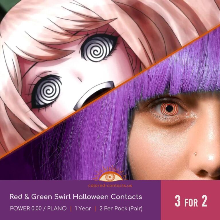 Red & Green Swirl Halloween Contacts - CCUS Eyewear | Premium Colored ...