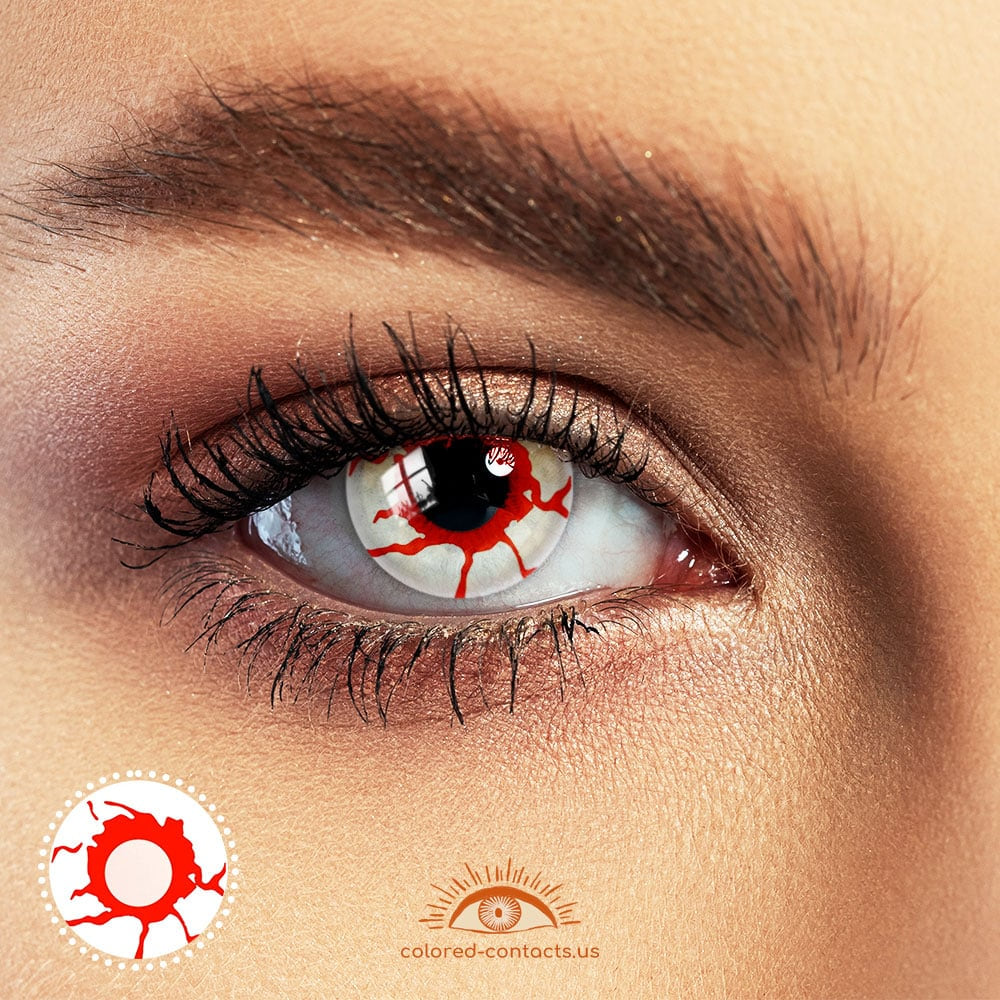 Zombie Blood Eye Halloween Contacts