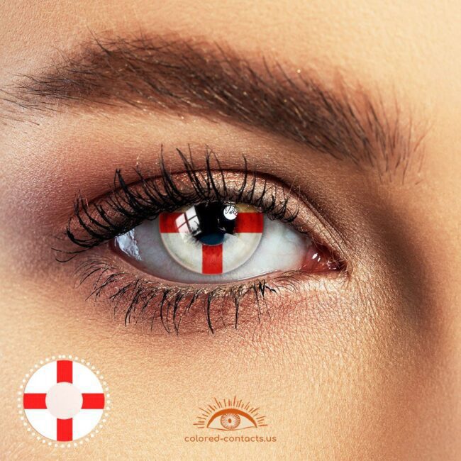 Zombie Nurse Cross Halloween Contacts