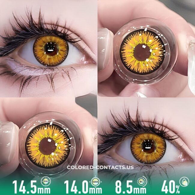 Genshin Impact Zhongli Cosplay Contacts - Vega Brown Detail