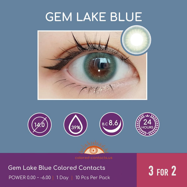 Gem Lake Blue Colored Contacts - Ccus Eyewear · Premium Colored Contacts Gem Lake Blue Colored Contacts
