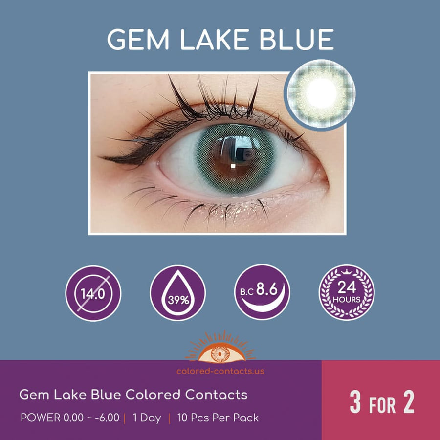 Gem Lake Blue Colored Contacts - Ccus Eyewear · Premium Colored Contacts Gem Lake Blue Colored Contacts