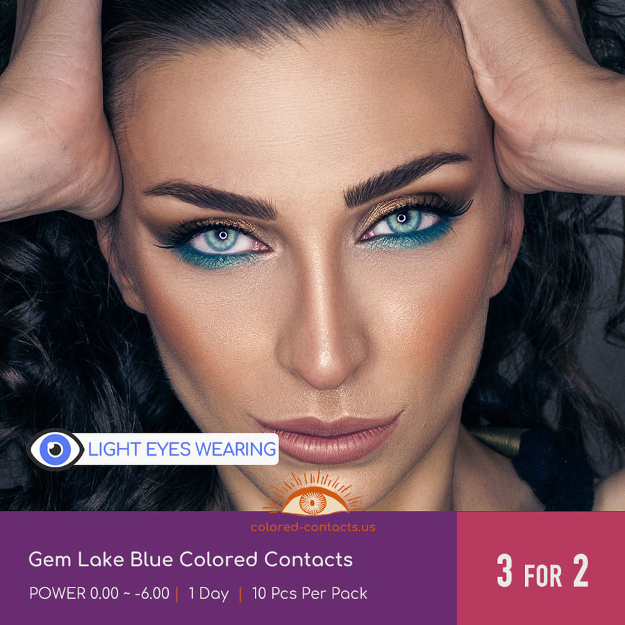 Gem Lake Blue Colored Contacts - Ccus Eyewear · Premium Colored Contacts Gem Lake Blue Colored Contacts