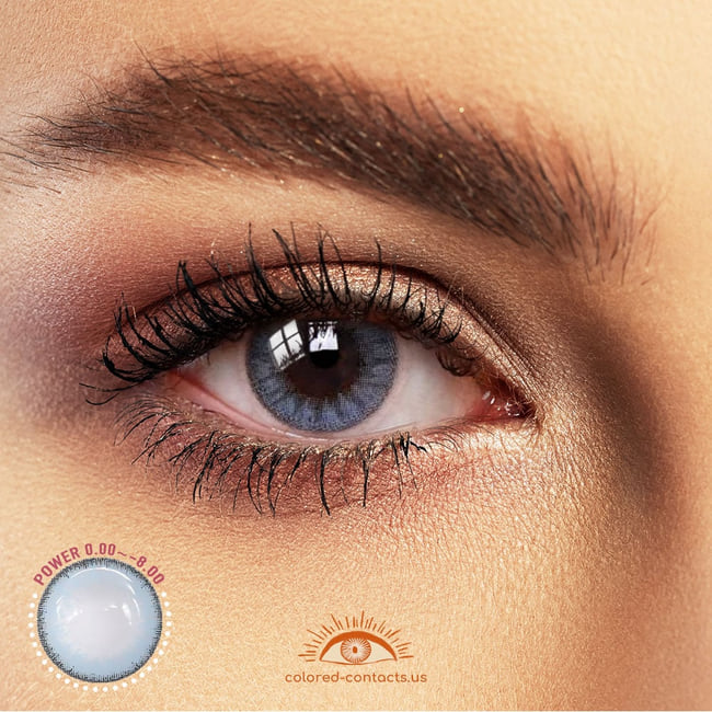 Royal Vanilla Blue Colored Contacts
