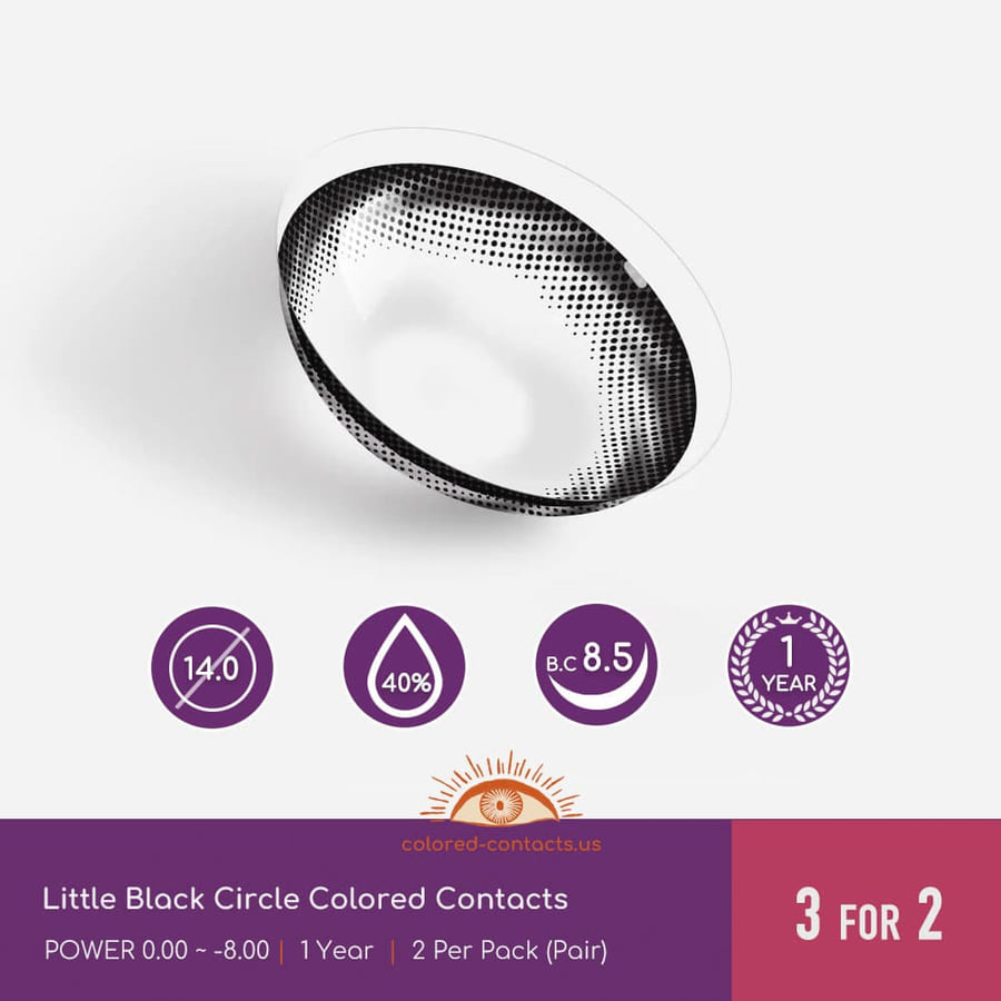 Little Black Circle Colored Contacts