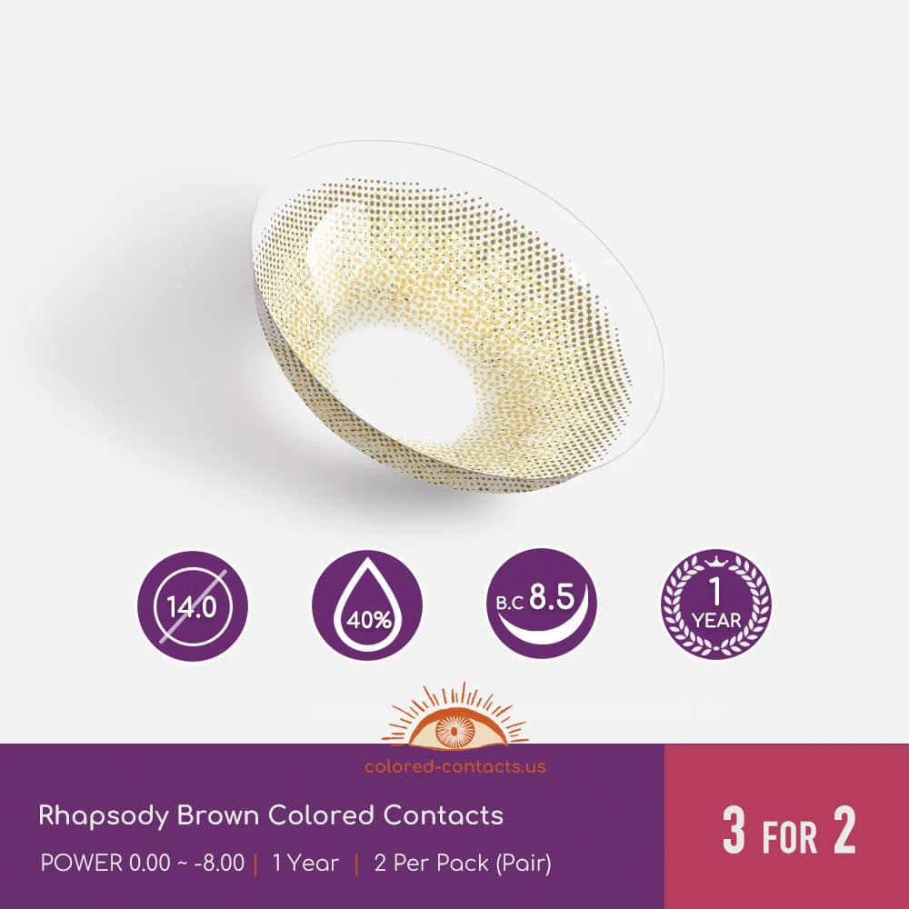 Rhapsody Brown Colored Contacts