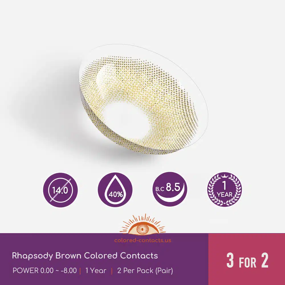 Rhapsody Brown Colored Contacts