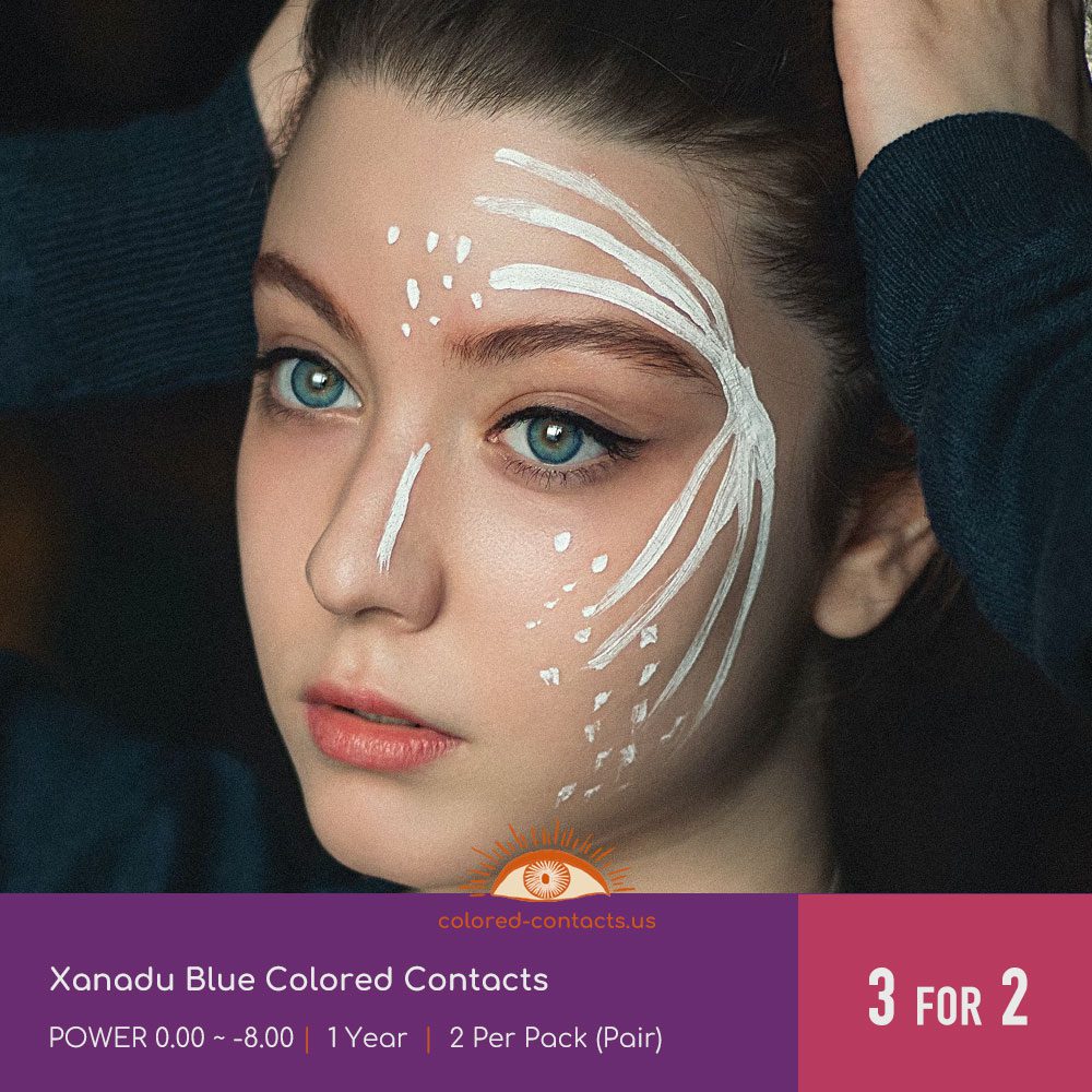 Xanadu Blue Colored Contacts - CCUS Eyewear · Premium Colored Contacts