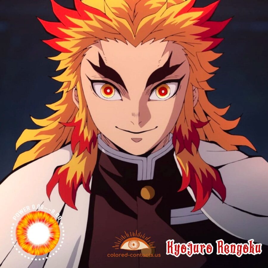 Demon Slayer Kyojuro Rengoku Cosplay Contact Lenses