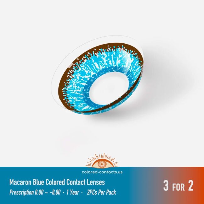 Macaron Blue Colored Contact Lenses