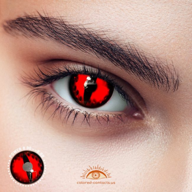 Dragonslit Ruby Colored Contact Lenses