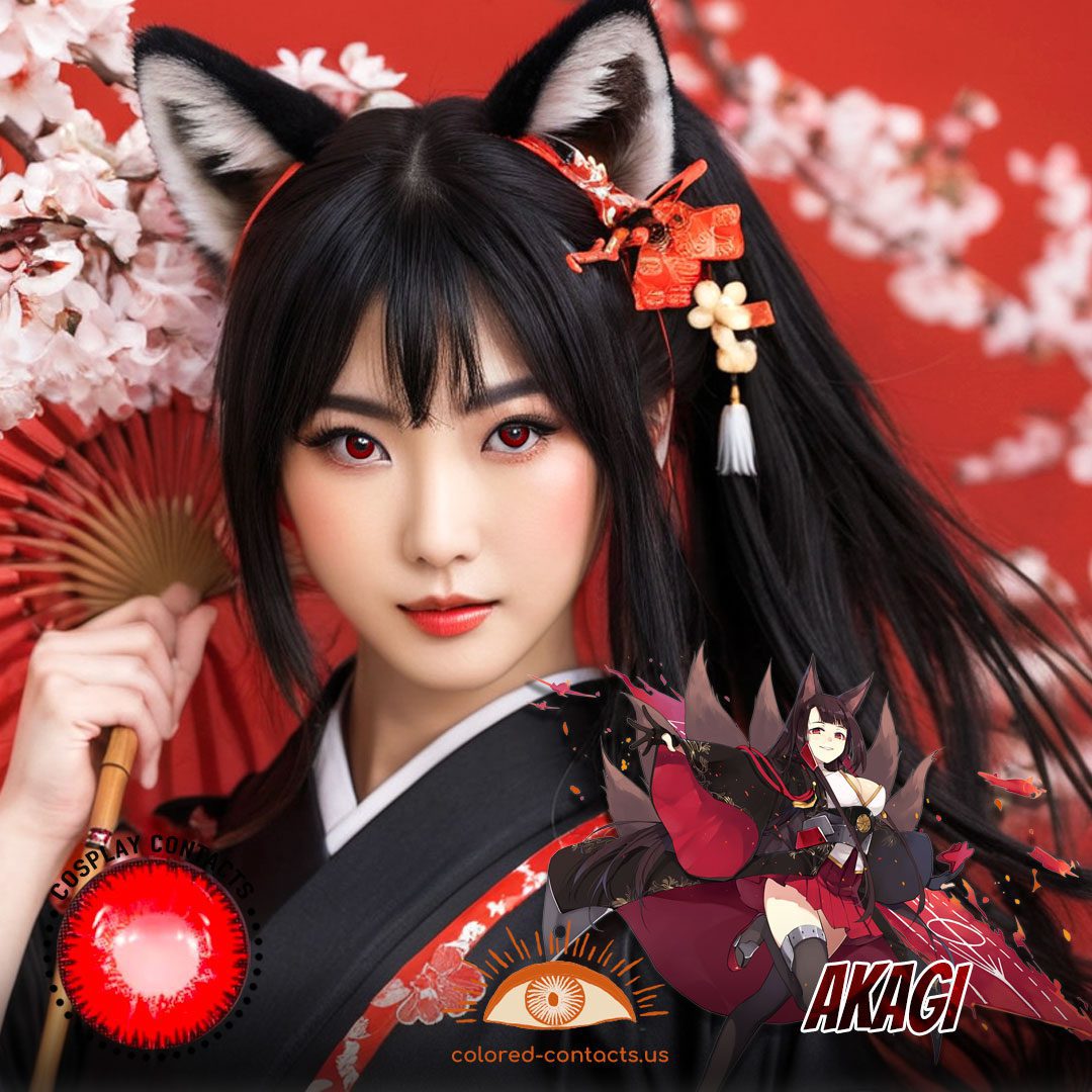 Azur Lane: Akagi Cosplay Red Contact Lenses - CCUS Eyewear