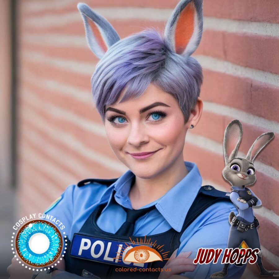 Judy Hopps Cosplay Blue Eye Contact Lenses