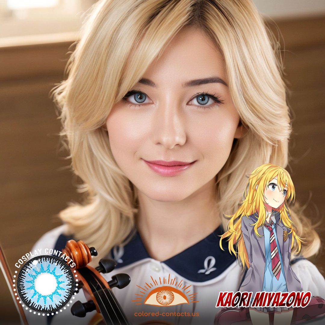 SHIGATSU WA KIMI NO USO: Kaori Miyazono Cosplay Blue Contact