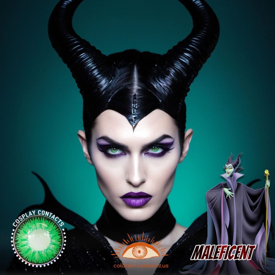 Maleficent Cosplay Green Contact Lenses