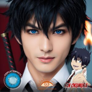 コスプレウィッグ Rin Okumura Blue Exorcist Ao no Exorcist Okumura Rin Dark Blue Cosplay