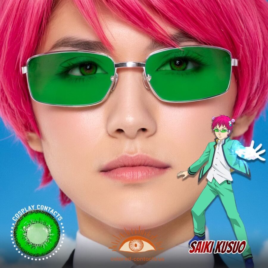 Saiki Kusuo Cosplay Green Contact Lenses