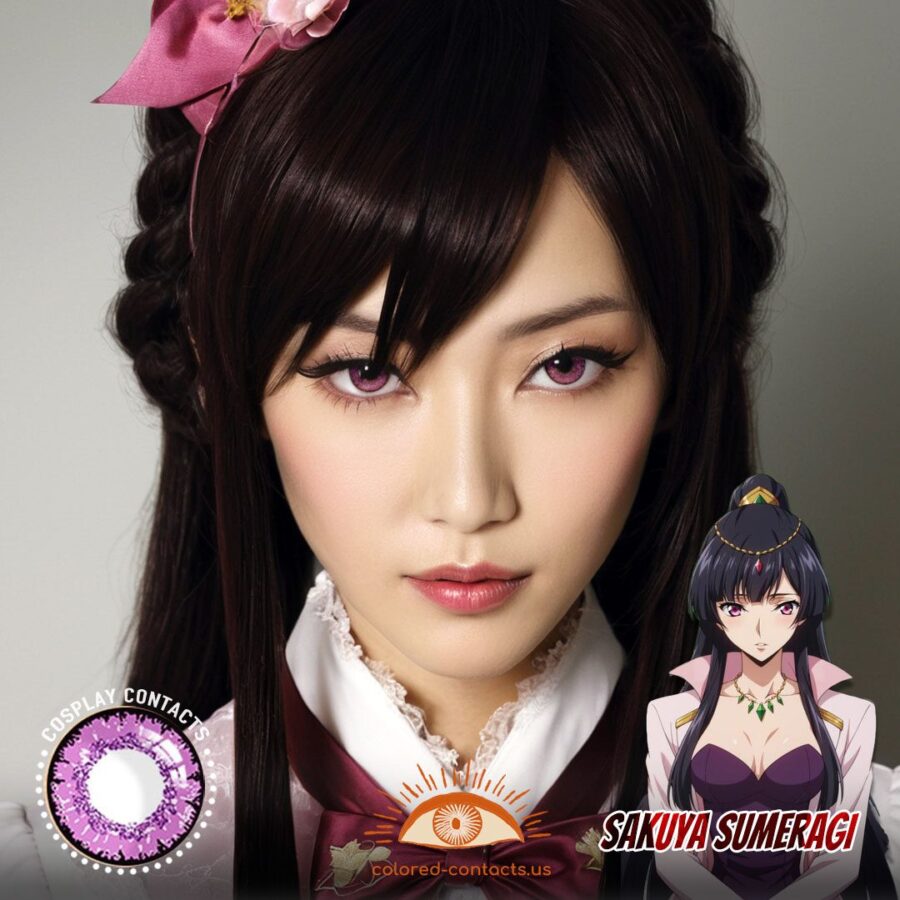 Sakuya Sumeragi Cosplay Violet Contact Lenses