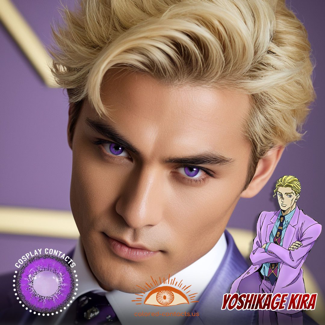 JoJo's Bizarre: Yoshikage Kira Cosplay Purple Contact Lenses