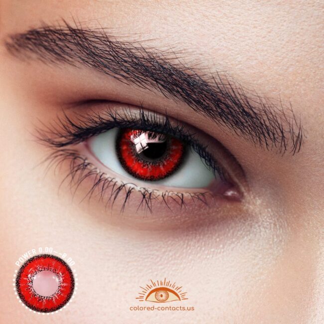 Ai Kotoba Anime Eye Red Colored Contacts