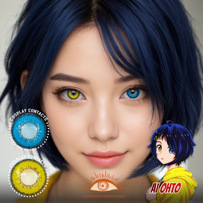 Wonder Egg Priority: Ai Ohto Cosplay Heterochromia Contact Lenses