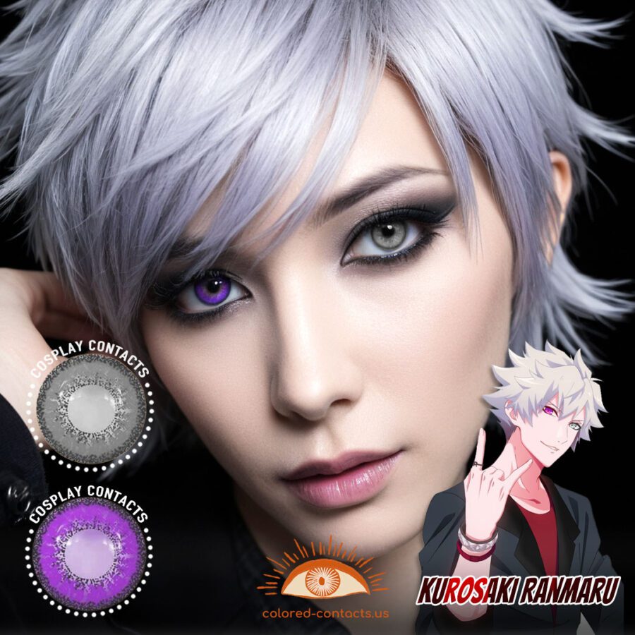 Kurosaki Ranmaru Cosplay Heterochromia Contact Lenses
